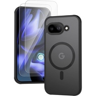 Meliya untuk Sarung Google Pixel 9A, [Sesuai dengan MagSafe] Sarung Pelindung Magnetik Matte Tahan K