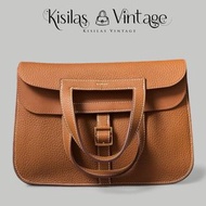 Hermes Halzan 25金棕金扣