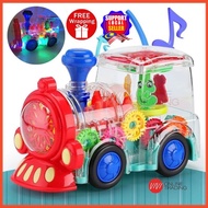 BIG Gear Train With Lighting And Sound Toys Vehicle Mainan Kereta Api Lampu Wa