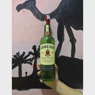 botol bekas minuman miras jameson / hiasanrumah/pajangan