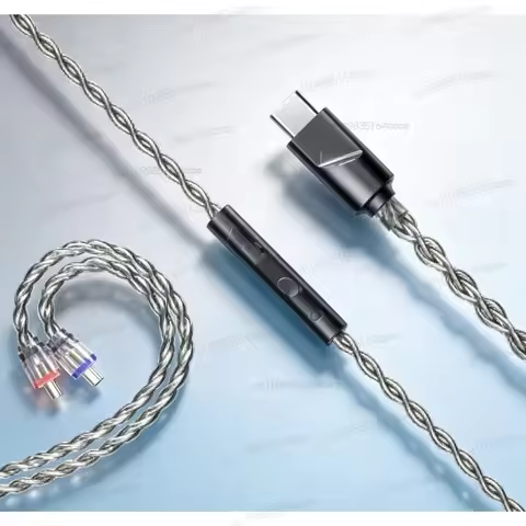 FOR FiiO LS-TC2 0.78mm 2pin Headphone Upgrade Cable Type-C Supports Microphone Voice Calls, DSP Audi