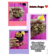 Ready Stock Indian Party Wear Jhumka / Bollywood Designer Earrings /Oxidized Pearl Work Indian Earri