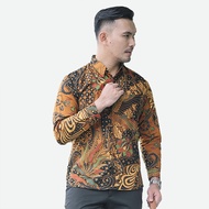 Batik Tulis Kombinasi Kemeja Batik Mewah Pejabat Pria Lengan Panjang Slimfit Pria Solo Lapis Furing 