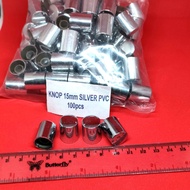 knop potensio 15mm SILVER PVC