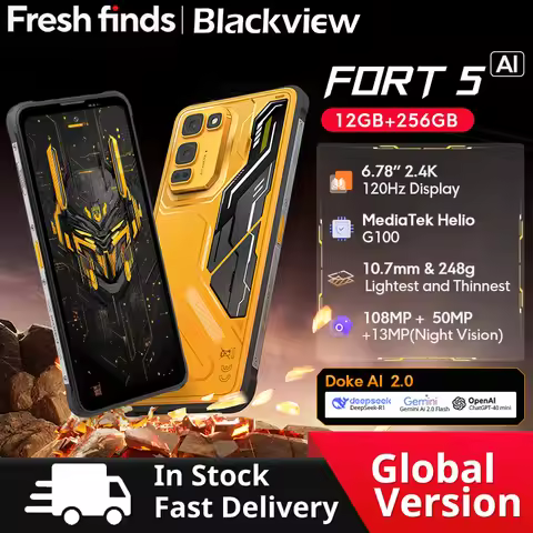 Blackview Fort 5 Rugged SmartPhone 6.78-inch 2.4K Display 108Mp Camera Imaging Flagship 2W BOX Speak