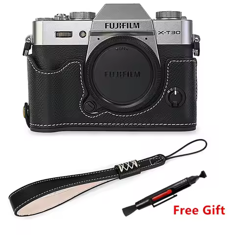 Palm PU Leather Half Case for Fujifilm XT30 Fuji X-T30 XT30II XT30III XT20 XT10 Camera Bag Battery O