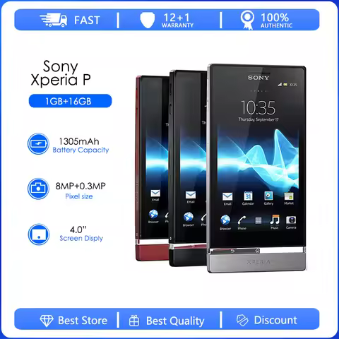 Sony Xperia P LT22 LT22i Refurbished Original Unlocked Android Mobile phone 4.0" Dual Core 1G RAM 16