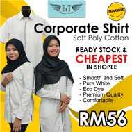 🔥CHEAPEST in SHOPEE🔥Baju Korporat KPM LATEST DESIGN untuk Guru / Putih + Navy Piping