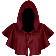 Jubah Halloween Pendek Cosplay Costtume Medieval Cape Cocok untuk dewasa dan anak-anak -2 warna