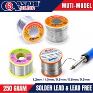 ASAHI SOLDER 0.8mm / 1.0mm / 1.2mm 250 gram Solder Lead Solder Wire Timah  Lead Free
