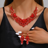 Ladies Alloy Jewellery Set Necklace Earrings Set Holiday Jewellery Set Girls Day Jewellery