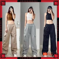 5.5 CARGO / 4539 Jooy Sweet Pants Women's Cargo Pants - Korean Pocket Cargo Pants - Culottes