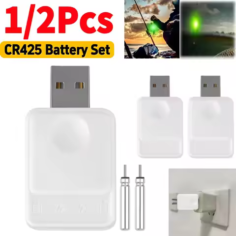 CR425 Battery Charger Set Fishing Float Rechargeable Battery Accessories for Luminous Fishing Float 