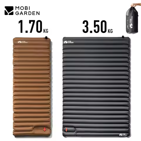 MOBI GARDEN Camping Inflatable Sleeping Mat 9cm Thicken 1-2 Person Ultralight Portable Air Cushion W