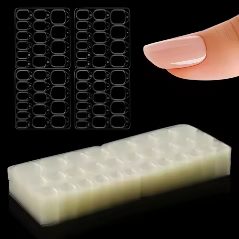 40 Sheets 600 Pcs Nails Stickers for Press Ons, Clear Ultra Thin | Press On Nail Sticky Tab's, 15 Si