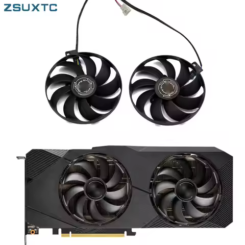 90MM 4PIN T129215SU DUAL RTX 2060S EVO GPU Fan，For ASUS DUAL-RTX 2080S 2080 2070S 2070 2060S EVO Gra