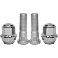 Set Nat Stud Lug Roda Chrome M12x1.50 Serasi dengan Ford Focus Fusion Fiesta Escape EcoSport Ranger 