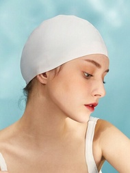 1入組固色矽膠防水保護耳朵游泳帽,適用於訓練