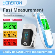 Yongrow Fingertip Pulse Oximeter Blood Oxygen SPO2 Heart Rate Health Monitor & Dual Mode Fever Digit
