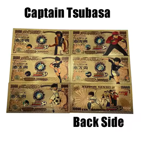 We Have More Manga Japan 5 Designs Captain Tsubasa Anime 10000 Yen Gold Banknotes Classic Childhood