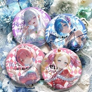 Anime Re Zero kara Hajimeru Isekai Rem Ram Emilia Badge Button Brooch Pins Cosplay Collection Toys B