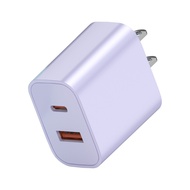 GUUGEI US Standard 2 Ports USB Type C Travel Charger PD 20W Charging US Plug Power Adapter