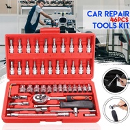 46 Pcs Tool Set toolkit Ratchet Wrench Combination Tool Kit For Cars and Motorcycles A Household Too