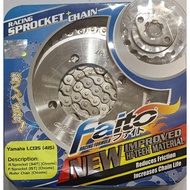 CLEAR STOCK LC135 415 SPOCKET SET FAITO CHROME 15T/34T/37T/38T