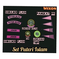 Puteri Islam / Set Lengkap Lencana Puteri Islam/ Pangkat Puteri Islam