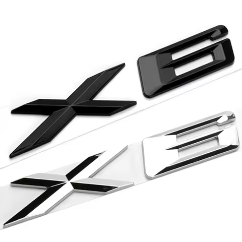 3D ABS Black Chrome Letters For Cars Rear Trunk Emblem Badge For X6 E71 F16 E72 G06 Stickers Letteri
