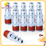 MOILYSG 10-Pack 1/4'' Pneumatic Plugs, 1/4 inch Iron NPT Male Industrial Air Plug, Air Blow  Air Hose Fitting I/M/D Type Air Coupler