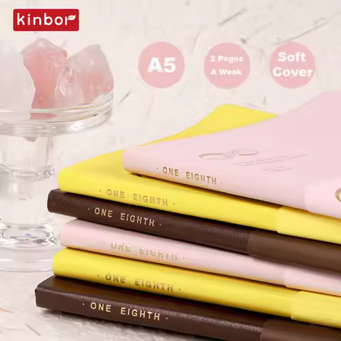 Kinbor 2025 Planner Self-Discipline Eight-Grid 78g Writing Paper A5 Daily Weekly Planner Time Manage
