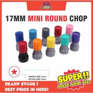 Rubber Stamp Chop 17mm bulat cop self ink stamp stamps colop Flash Stamp Round Chop Preink Pre ink R