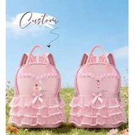 Customizable Backpack With Your Name Or Holiday Blessings. Customize Pink Lace Ballet Princess Style