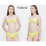 Women's Bra set Thin Foam Wire VALERIE cup 3/4 Mix Lace Premium 34B 34C 36B 38B underwear / underwea