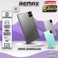 【3C Certified】Remax MP-5 5000mAh Powerbank Magnetic Wireless Remax MP-6 10000mAh Fast Charging Power