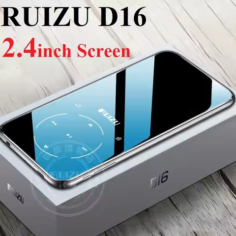 Original RUIZU D16 MP4 Player 8GB/16GB 2.4 inch Screen Bluetooth FM Radio Voice Recorder E-Book Vide