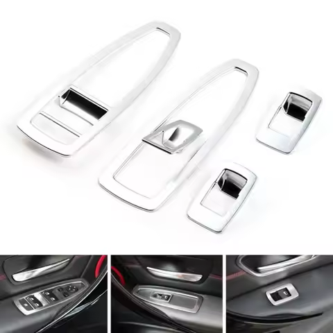 For BMW 3 GT X1 X2 1 3 4 Series F48 F20 F30 F31 F34 F36ABS Matt Silver Chrome Door and Window Contro