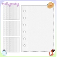 MOILYGOODSG A7 Binder Pages, 6-Ring A7 Card Protector Sleeves, Standard Binders  Binder Refill