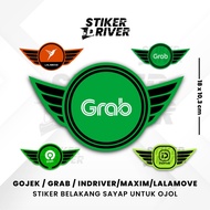 MAXIM V2 WING STICKER GRAB/ GOJEK/ / inDriver LARGE LALAMOVE HELMET/ | Motorbike | ONLINE OJEK CARS 