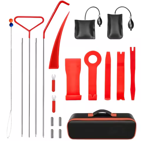 Emergency Repair Tool For Car Doors, Emergency Unlocking Tool Kit, J-Hook Long-Distance Kit, Air Wed