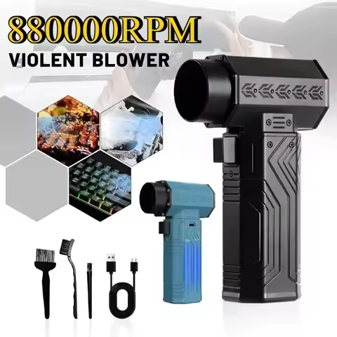 880000RPM Air Blower Powerful Mini Turbo Fan ,10000mAh 600g Thrust 70m/s Wind Brushless Duster leaf 