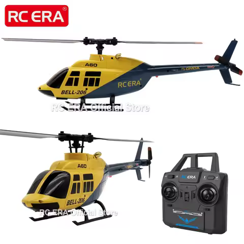 RC ERA A60 Mini Bell206 Beginner 6-axis Gyroscope Stabilized Flybarless 4ch RC Helicopter Remote Con