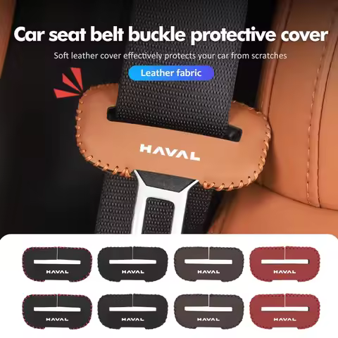 Leather Car Seat Belt Clip Protector Seatbelt Buckle Plug Cover For Haval Jolion H2 H6 H7 H8 H9 H2S 