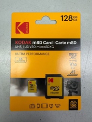 （現貨）（全新）Kodak 128GB mSD Card 記憶卡 UHS-I U3 V30 MircoSDXC 4K (連轉卡) 原裝行貨 3年保養