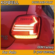 Car Accessories for VW Polo Taillight 2011-2018 Volkswagen Polo Taillight Rear DRL Fog Brake Turn Si