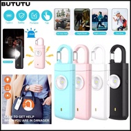 BUTUTU Personal Alarm Safety Keychain, Panic Security ABS Emergency LED Torch Keyring, Keychain Alar