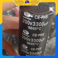 Good quality 200v 3300uf 2200uF DU capacitor, size 6cmx3.5cm