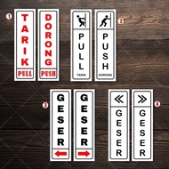 Door STICKER PULL, PUSH, SLIDE