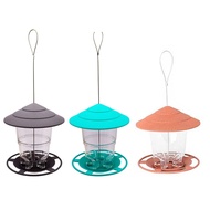 Wild Bird Feeder, Outside Squirrel Proof Bird Feeder, Hanging Wild Bird Feeder with Round Shaped Roo